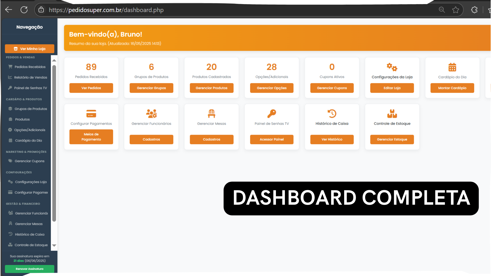 Dashboard Principal
